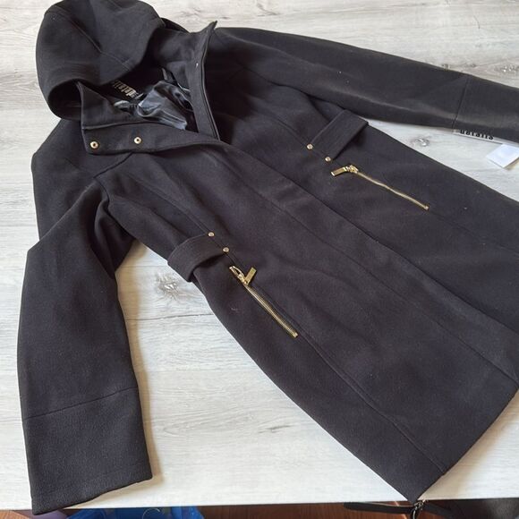 Details INTL Women's Fashion Hooded Zip Up Jacket -‎ Black Size XL NWT - Picture 5 of 8